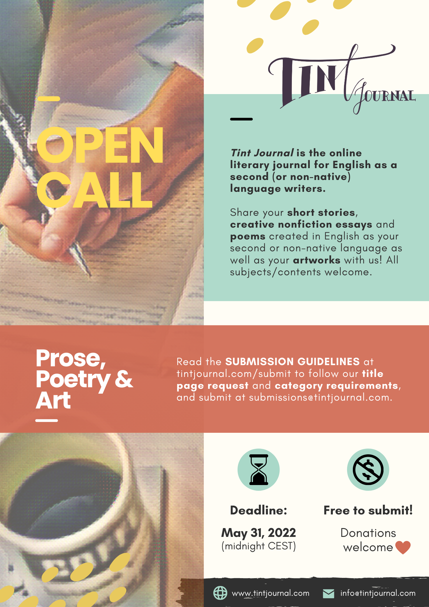 open call poster tint journal