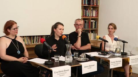 Fair Pay Zwischenbilanz mit Eva Maria Bauer, Elena Stoißer, Thomas Randisek und Yvonne Gimpel.